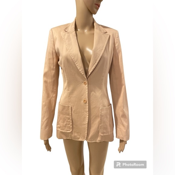 Philippe Adec Paris light peach/cream blazer size 2 - Picture 1 of 5
